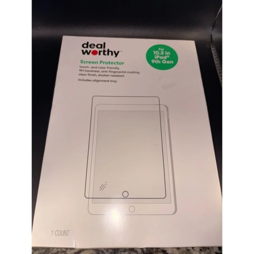 Deal Worthy 10.2‎ inch iPad 9th Gen Screen Protector 9H Hardness Clear Finish
